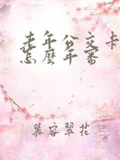 老年公交卡手机怎么年审