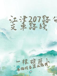 江津207路公交车路线