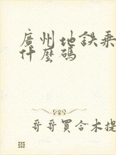 广州地铁乘车用什么码