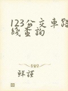 123公交车路线查询