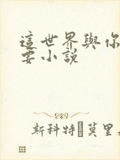 这世界与你我都要小说