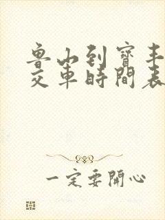 鲁山到宝丰的公交车时间表