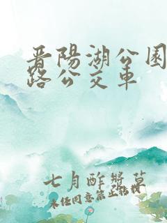晋阳湖公园坐几路公交车