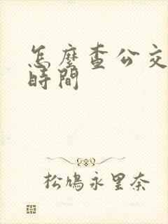 怎么查公交到站时间