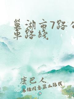 巢湖市7路公交车路线