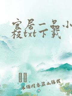 官居一品小说精校txt下载