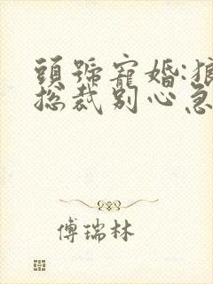 头号宠婚:狼性总裁别心急