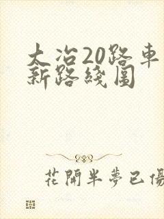 大冶20路车最新路线图