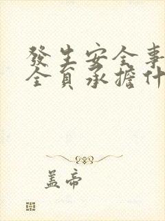 发生安全事故安全员承担什么责任