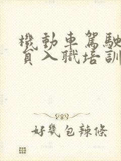 机动车驾驶教练员入职培训合格证