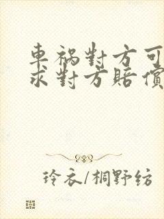 车祸对方可以要求对方赔偿什么