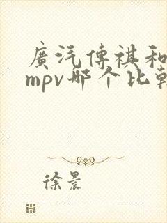 广汽传祺和大通mpv哪个比较好