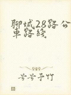 聊城28路公交车路线