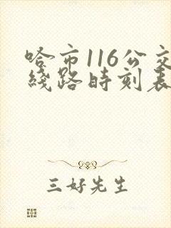 哈市116公交线路时刻表查询