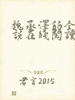 魏承泽的全部小说在线阅读
