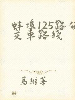 蚌埠125路公交车路线