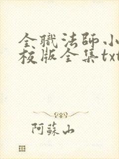 全职法师小说精校版全集txt 全职法师小说精校版全集txt