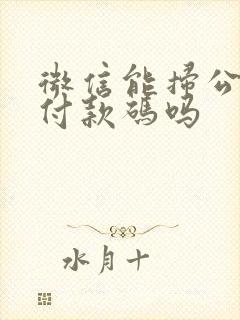 微信能扫公交车付款码吗