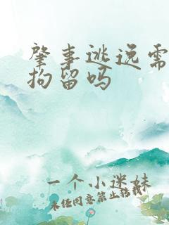 肇事逃逸需要被拘留吗