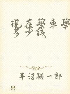现在学车学费要多少钱