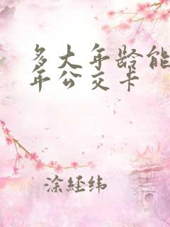 多大年龄能办老年公交卡
