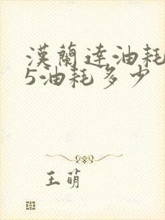 汉兰达油耗2.5油耗多少