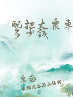 配把大众车钥匙多少钱