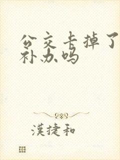 公交卡掉了可以补办吗 公交卡掉了可以补办吗