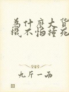为什么大货车司机不怕撞死人