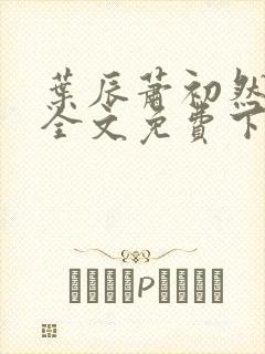 叶辰萧初然小说全文免费下载