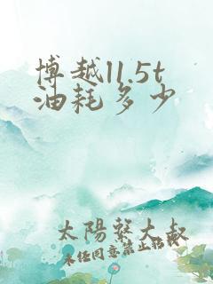 博越l1.5t油耗多少
