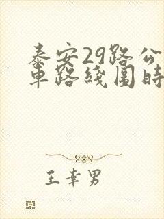 泰安29路公交车路线图时间表