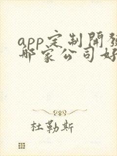 app定制开发哪家公司好