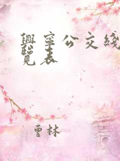 兴宁公交线路一览表