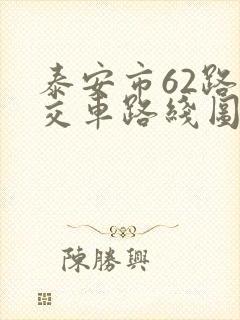 泰安市62路公交车路线图