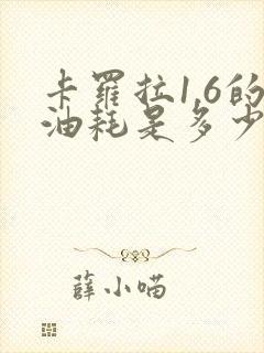 卡罗拉1.6的油耗是多少