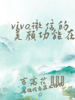 vivo微信的美颜功能在哪里设置