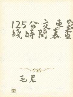 125公交车路线时间表查询