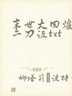 末世大回炉二十二刀流txt