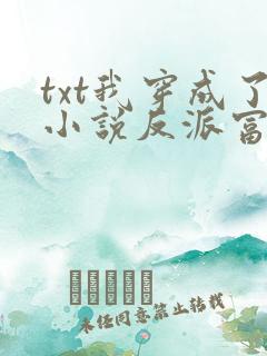 txt我穿成了小说反派富二代