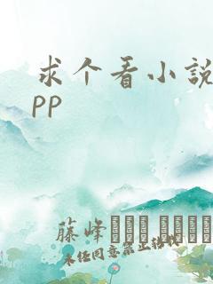 求个看小说的app