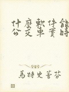 什么软件能查到公交车实时位置