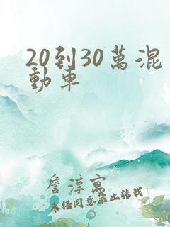 20到30万混动车