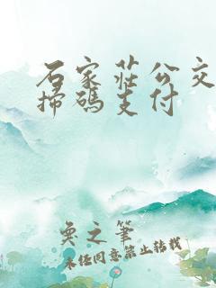 石家庄公交如何扫码支付
