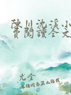 陈川沈溪小说免费阅读全文最新章节