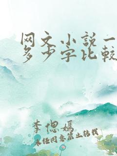 网文小说一章写多少字比较好