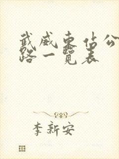 武威东站公交线路一览表