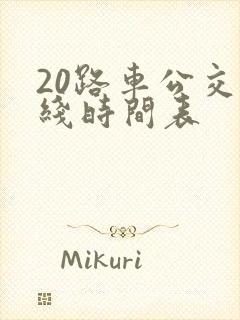 20路车公交路线时间表