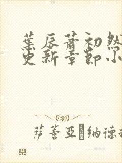叶辰萧初然最新更新章节小说