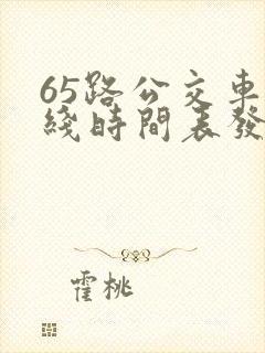 65路公交车路线时间表发车起始时间 65路公交车路线时间表发车起始时间